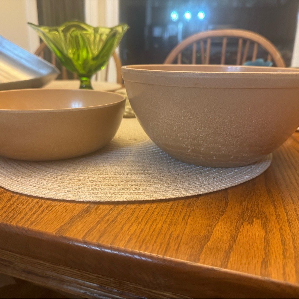 Brown Vintage wood Bowl set Ellingers